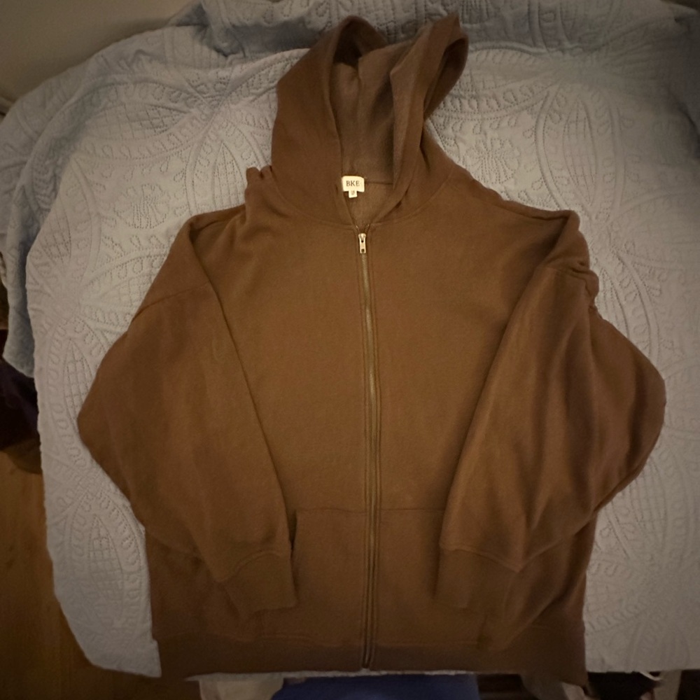 BKE Men's Chocolate Zip-Up Hoodie